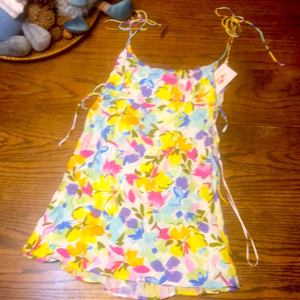 NWT Sky to Moon Darla pink tie mini dress